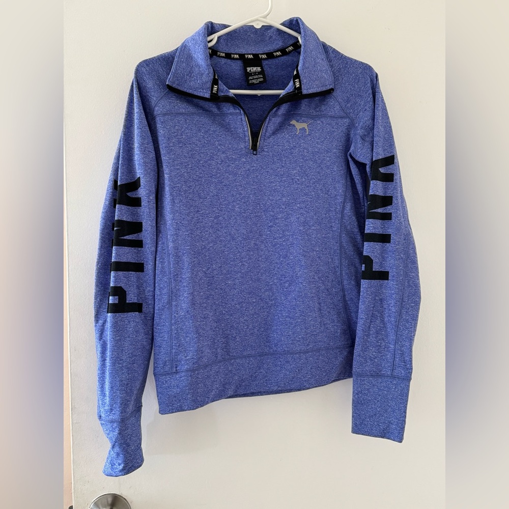 PINK Victoria's Secret Girl Blue Zip-Up Sweater